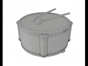 toy drum with sticks 3D Model