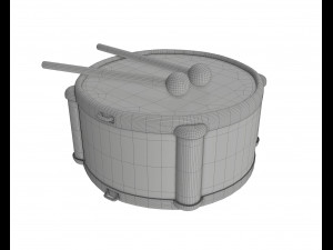 toy drum with sticks Model 3D