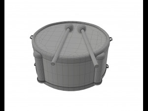 toy drum with sticks Model 3D