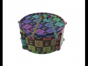 toy drum with sticks Model 3D