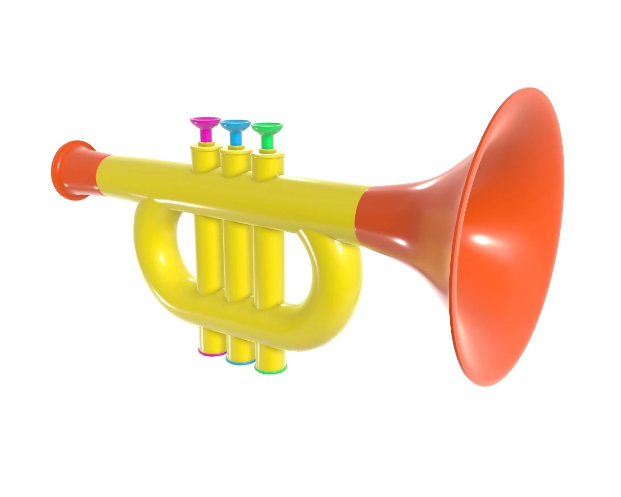 trumpet toy 2 3D Model .c4d .max .obj .3ds .fbx .stl .blend 