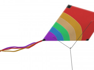 flying kite 3D 模型