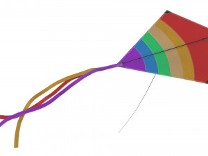 flying kite 3D 模型