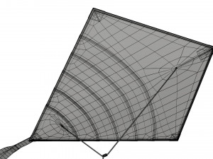 flying kite 3D 模型