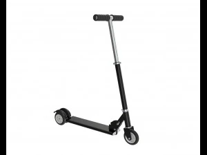 踢滑板车黑色 3D 模型