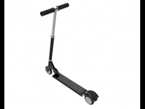 kick scooter black 3D Model