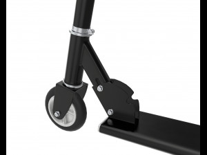 kick scooter black 3D Model