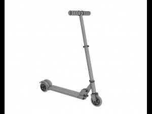 kick scooter black 3D Model