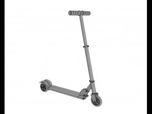 kick scooter black 3D Model