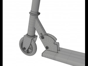 kick scooter black 3D Model