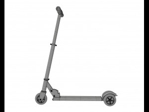 kick scooter black 3D Model