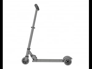 kick scooter black 3D Model