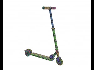 kick scooter black 3D Model