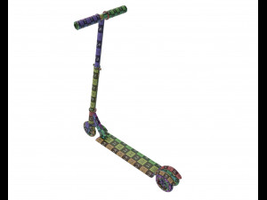 kick scooter black 3D Model