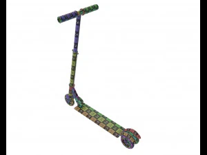 kick scooter black 3D Model