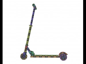 kick scooter black 3D Model