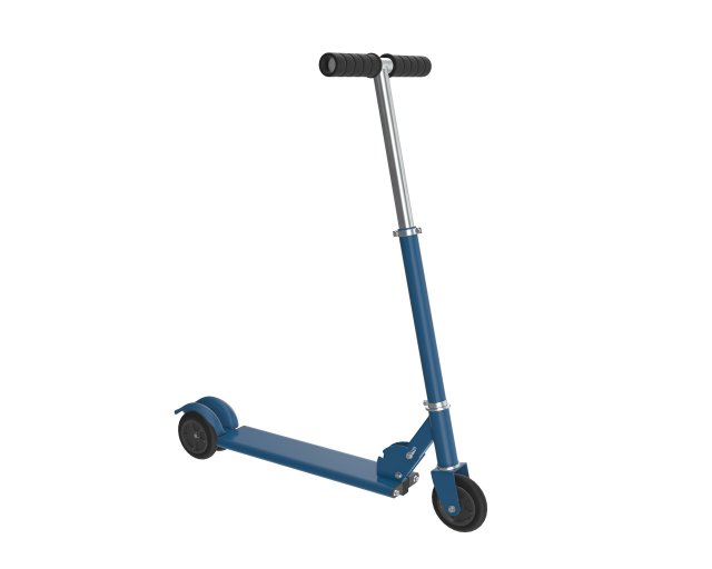 kick scooter blue Modelo 3D .c4d .max .obj .3ds .fbx .stl .blend 