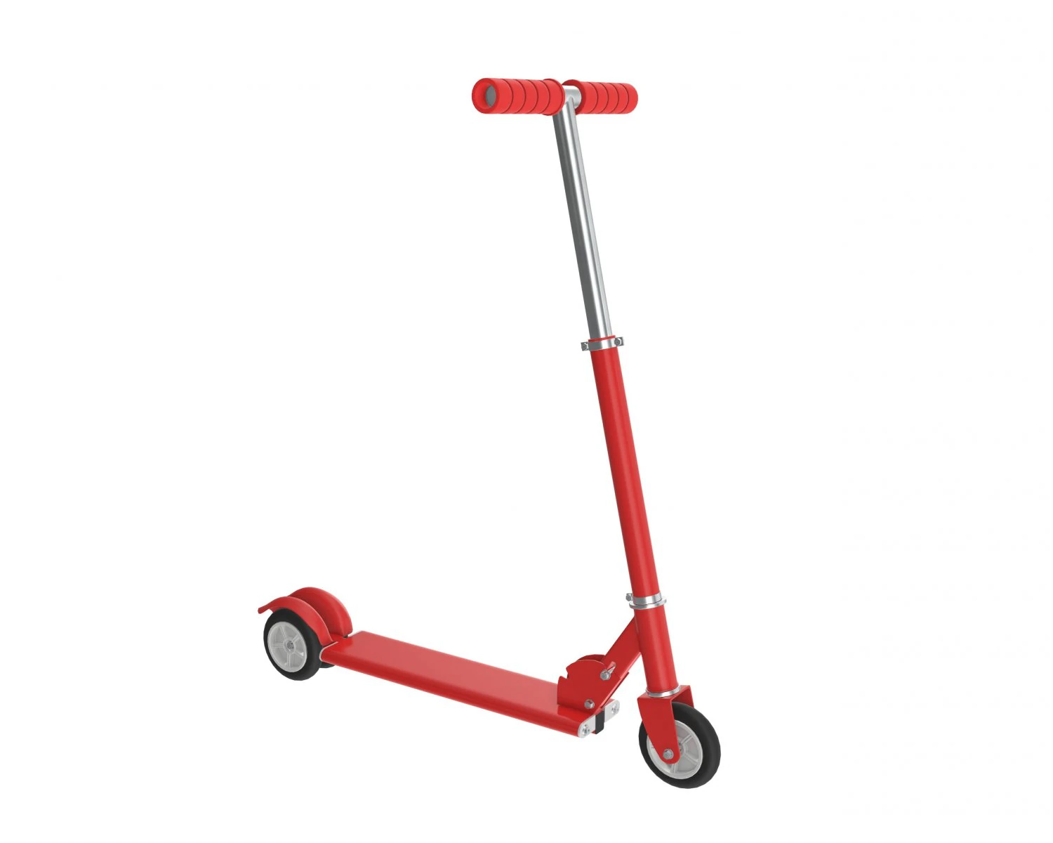 kick scooter red 3D Model .c4d .max .obj .3ds .fbx .stl .blend 