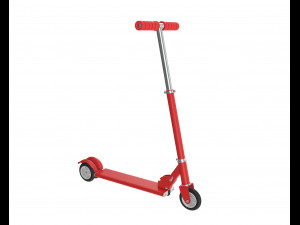 kick scooter red 3D Модель