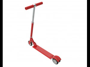 kick scooter red 3D Model
