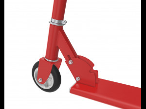kick scooter red Modelo 3D