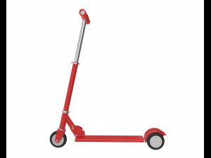 kick scooter red Modelo 3D