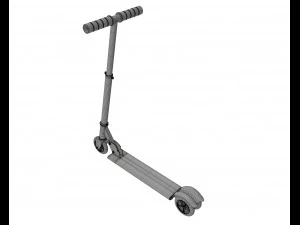 kick scooter red 3D Model