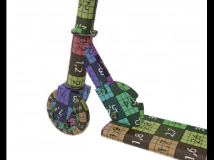 kick scooter red 3D Model