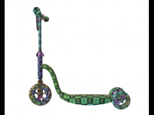 scooter children colored 3D Model