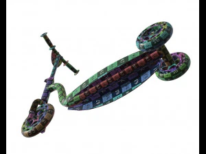 scooter children colored 3D Model