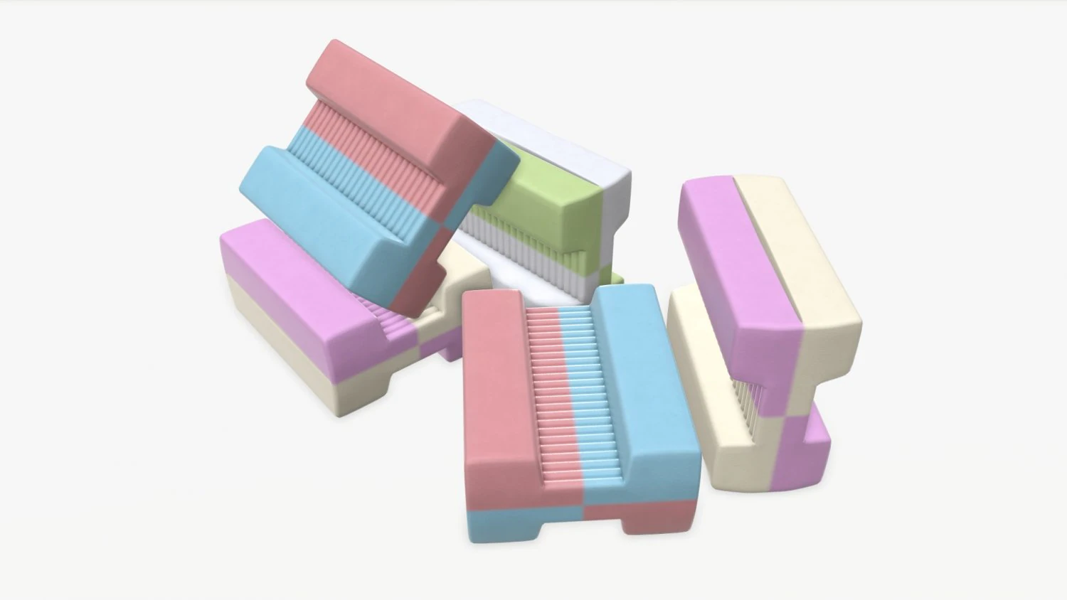 chewing gums bone shape 3D Model .c4d .max .obj .3ds .fbx .stl .blend 