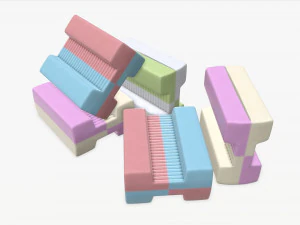 chewing gums bone shape 3D Model