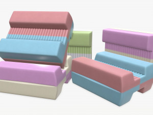 chewing gums bone shape 3D 모델