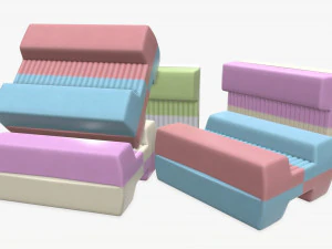chewing gums bone shape 3D Model
