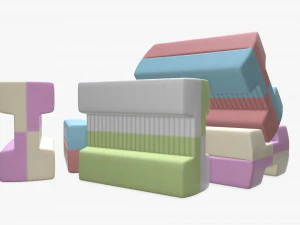 chewing gums bone shape 3D Model