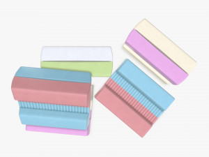 chewing gums bone shape 3D 모델