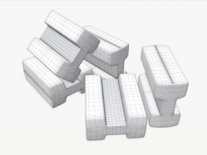 chewing gums bone shape 3D 모델