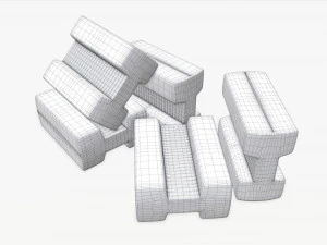 chewing gums bone shape 3D Model