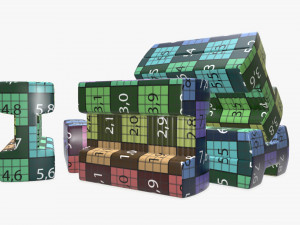 chewing gums bone shape 3D 모델
