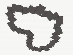 photos on ground heart shape 3D Модель
