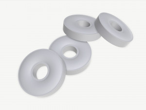 white hard mint candies torus shape Modelo 3D