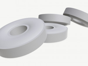 white hard mint candies torus shape 3D Model