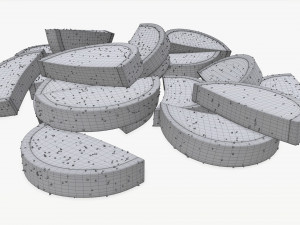 color fruit jelly candies 3D Model
