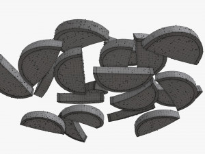 color fruit jelly candies 3D Model