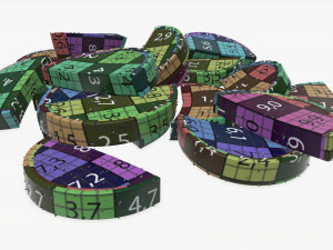 color fruit jelly candies 3D Model
