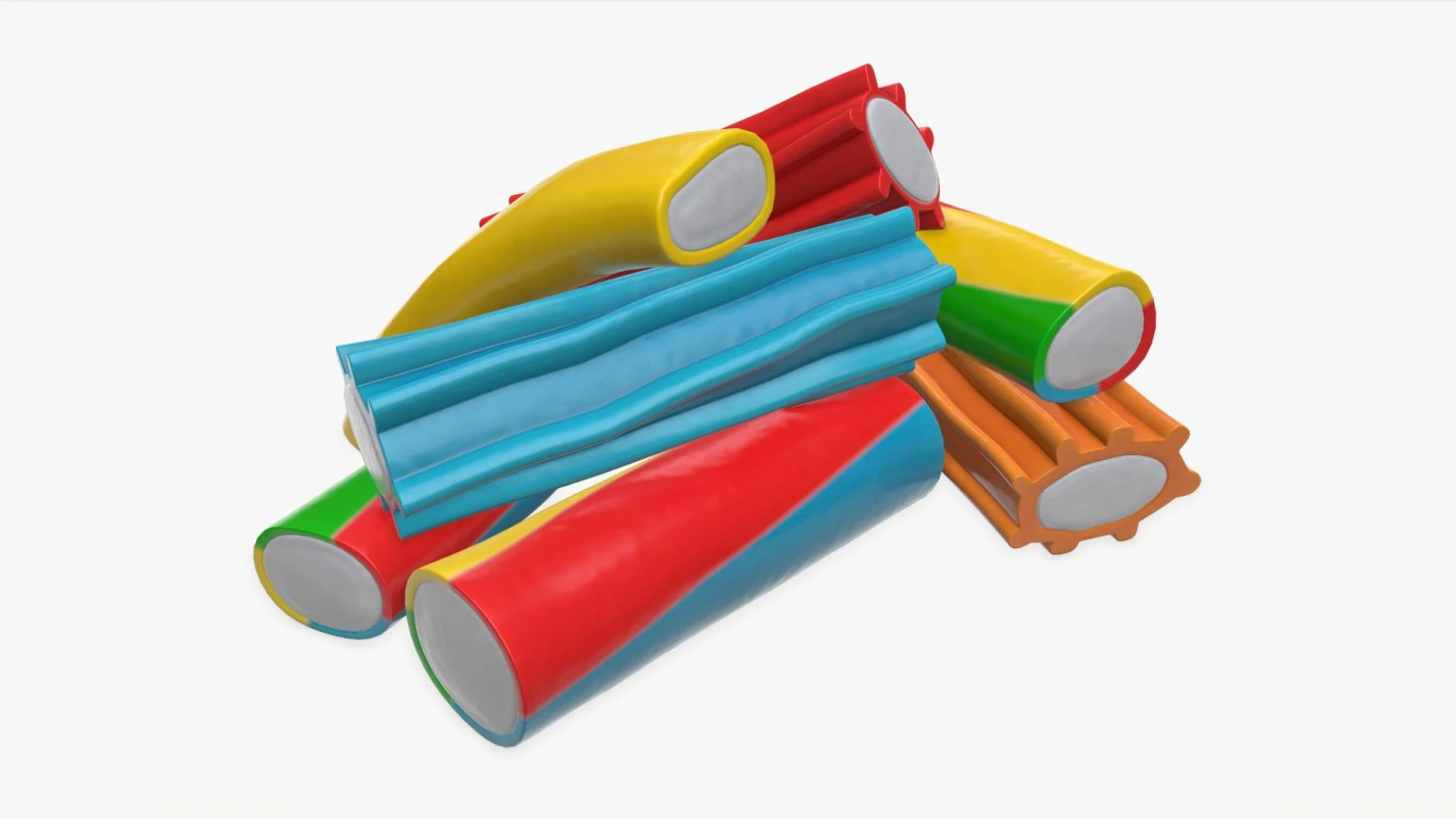colorful jelly candies 3D Model .c4d .max .obj .3ds .fbx .stl .blend 