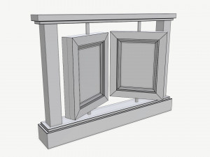 wooden photo frame Modello 3D