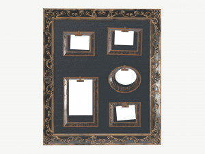 wall frame decor with photo frames Modello 3D