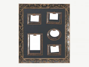 wall frame decor with photo frames 3D Model