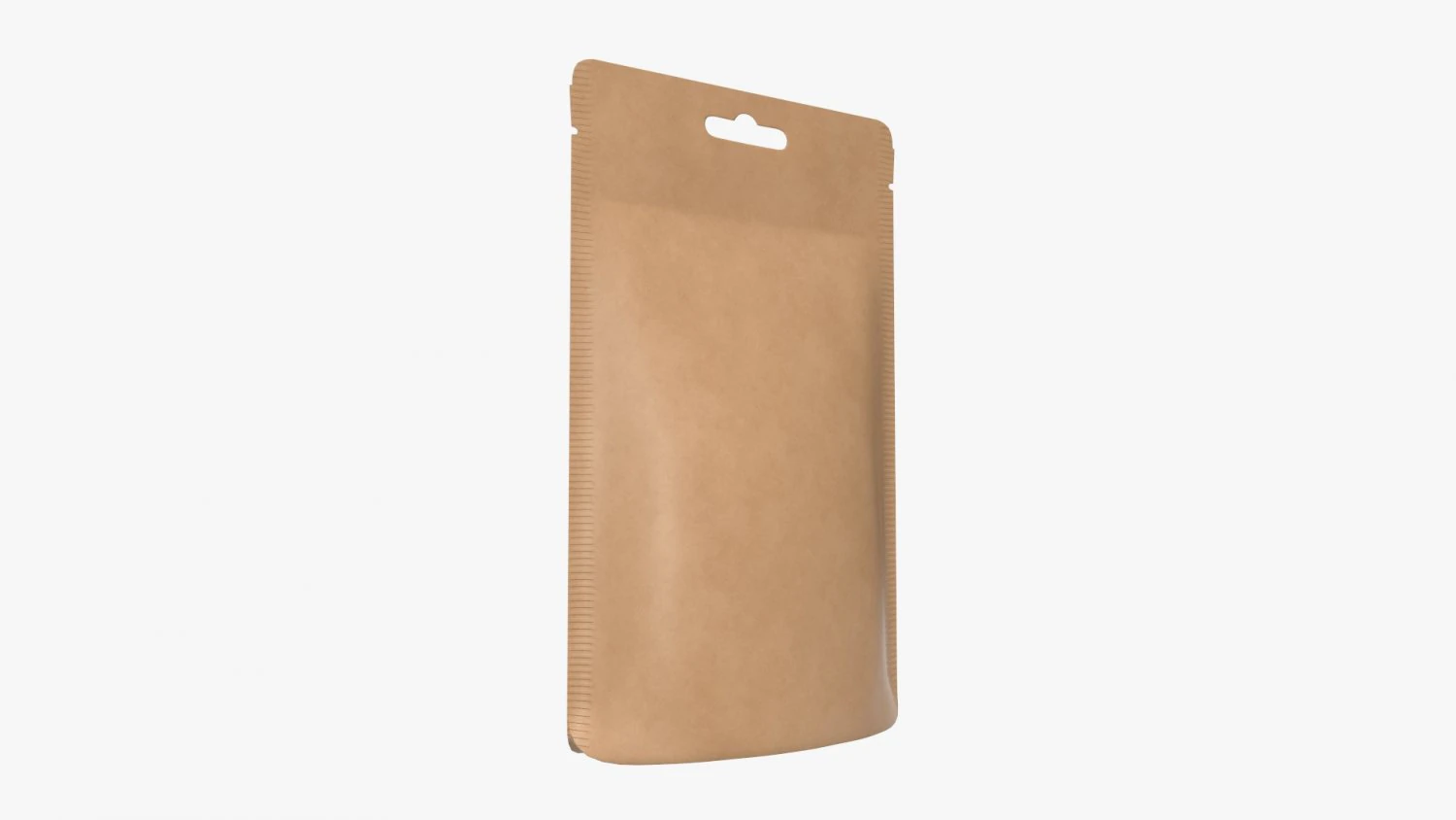 craft paper pouch bag 01 3D Model .c4d .max .obj .3ds .fbx .stl .blend